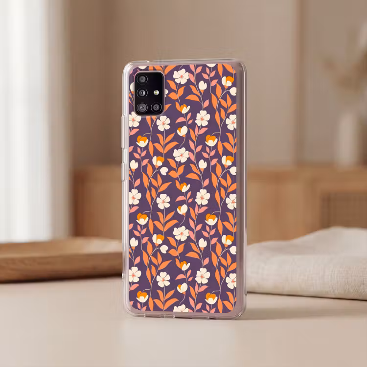 Boho - Vintage - Paars Telefoonhoesje Samsung Galaxy A51 5G klein 373 -sfeer2