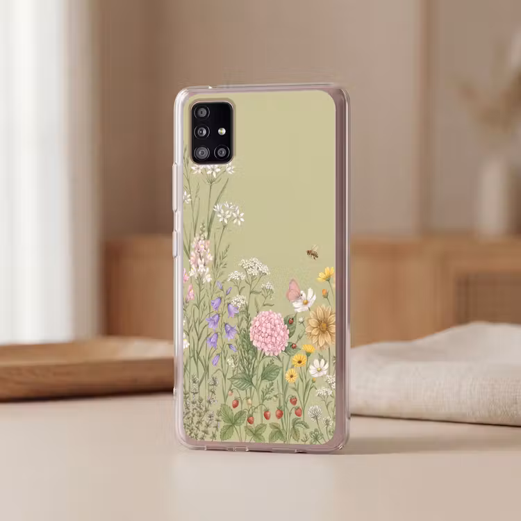 Botanisch - Bloemen - Kleurrijk Telefoonhoesje Samsung Galaxy A51 5G klein -sfeer2