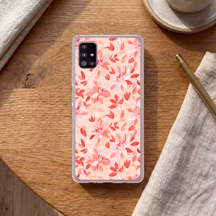 Botanisch - Bloemen - Rood Telefoonhoesje Samsung Galaxy A51 5G klein 373 -sfeer1