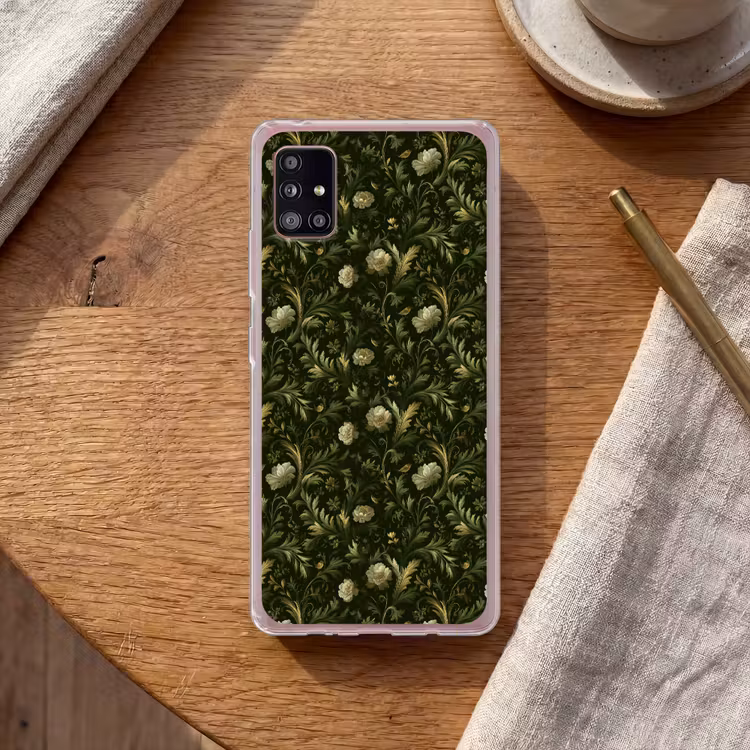 Botanisch - Naadloos - Bloemen Telefoonhoesje Samsung Galaxy A51 5G klein 373 -sfeer1