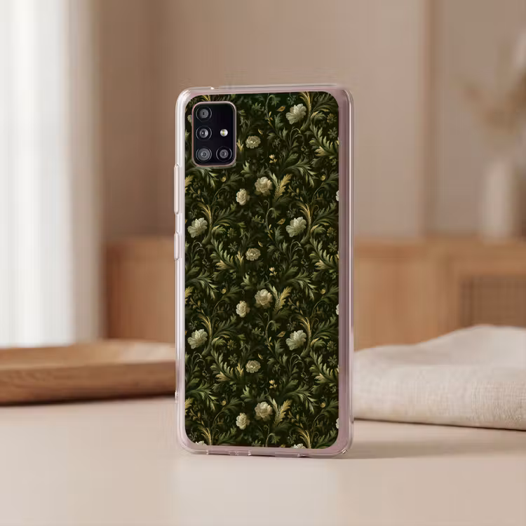 Botanisch - Naadloos - Bloemen Telefoonhoesje Samsung Galaxy A51 5G klein 373 -sfeer2