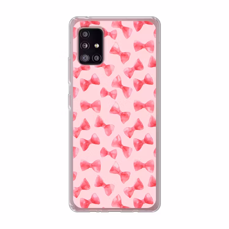 Strikken - Aquarel - Roze Telefoonhoesje Samsung Galaxy A51 5G klein 373 -3d