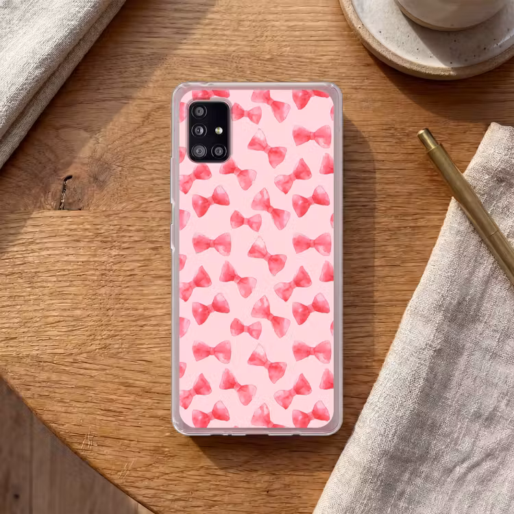 Strikken - Aquarel - Roze Telefoonhoesje Samsung Galaxy A51 5G klein 373 -sfeer1