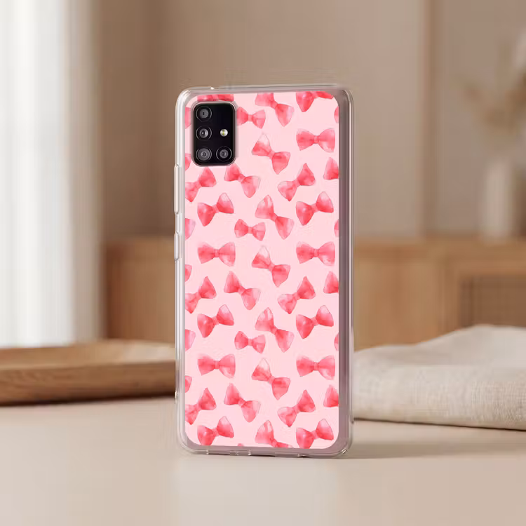 Strikken - Aquarel - Roze Telefoonhoesje Samsung Galaxy A51 5G klein 373 -sfeer2