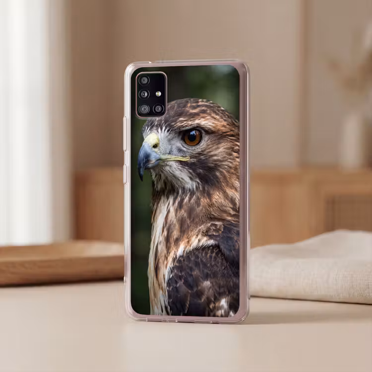 Buizerd - Roofvogel - Natuur - Bruin Telefoonhoesje Samsung Galaxy A51 5G klein -sfeer2
