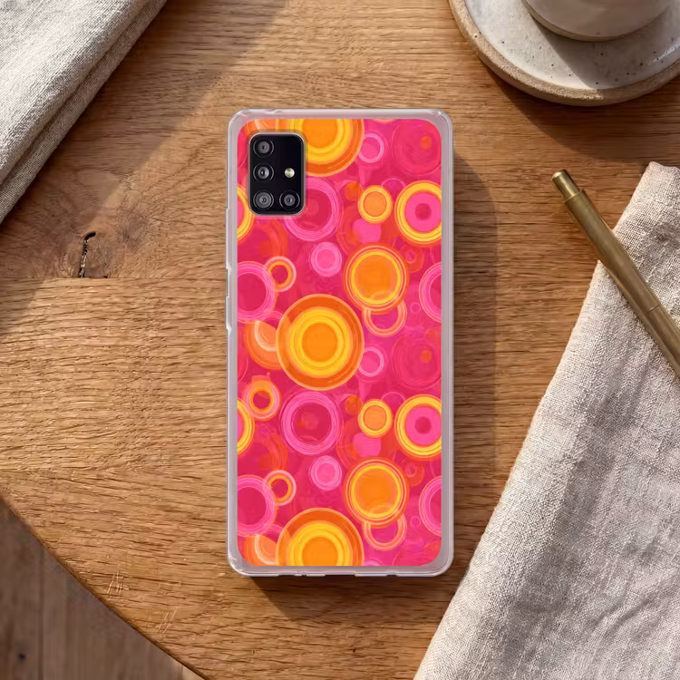 Cirkels - Design - Kleurrijk Telefoonhoesje Samsung Galaxy A51 5G klein 373 -sfeer1