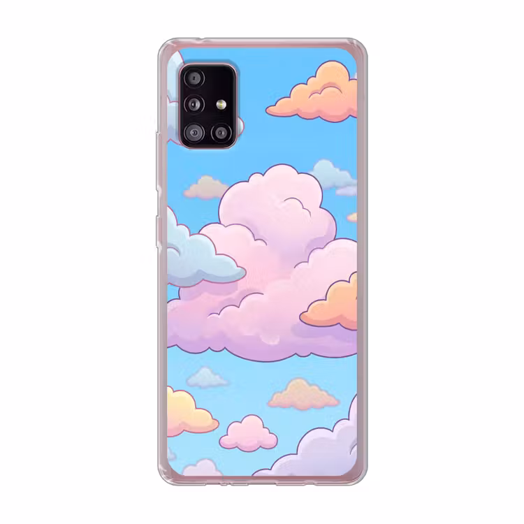 Wolk - Lucht - Natuur - Illustratie - Pastel Telefoonhoesje Samsung Galaxy A51 5G klein -3d