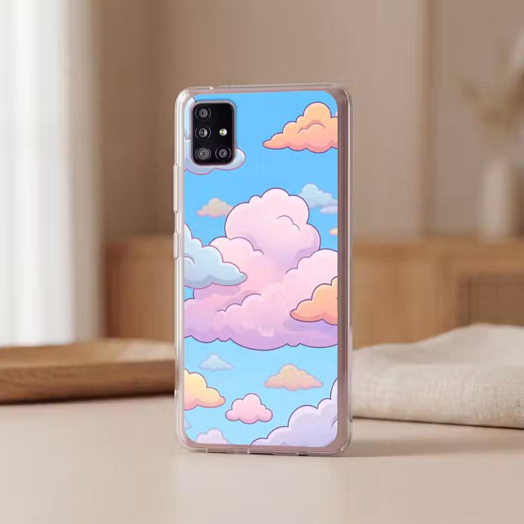 Wolk - Lucht - Natuur - Illustratie - Pastel Telefoonhoesje Samsung Galaxy A51 5G klein -sfeer2