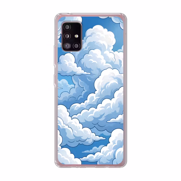 Wolken - Hemel - Abstract - Wit Telefoonhoesje Samsung Galaxy A51 5G klein -3d