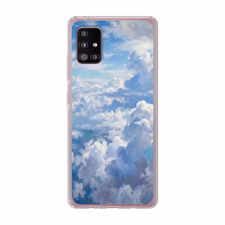 Wolken - Lucht - Natuur - Abstract - Blauw Telefoonhoesje Samsung Galaxy A51 5G klein -3d