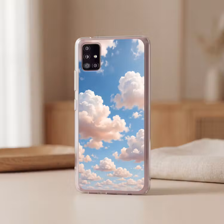 Wolken - Hemel - Natuur - Licht - Blauw Telefoonhoesje Samsung Galaxy A51 5G klein -sfeer2