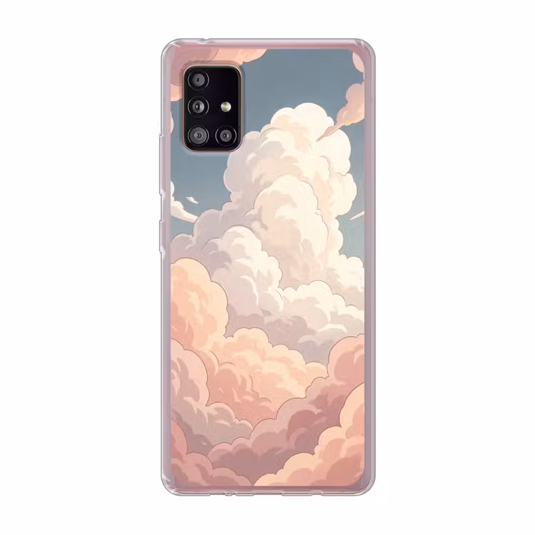 Wolken - Lucht - Natuur - Pastel - Roze Telefoonhoesje Samsung Galaxy A51 5G klein -3d