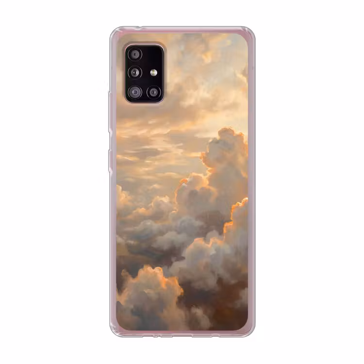 Wolken - Zonsondergang - Natuur - Abstract - Goud Telefoonhoesje Samsung Galaxy A51 5G klein -3d