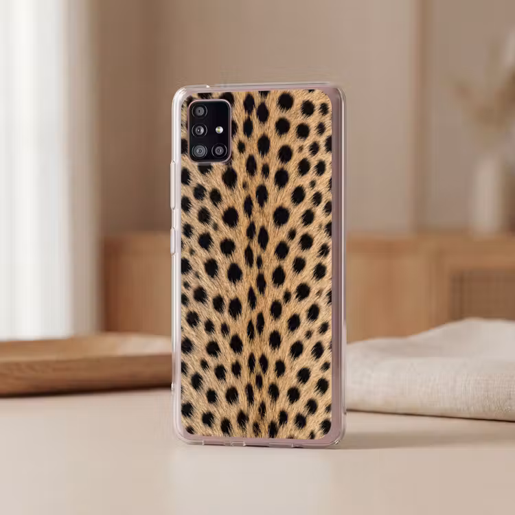 Vacht - Jachtluipaard - Zwart - Wit Telefoonhoesje Samsung Galaxy A51 5G klein -sfeer2