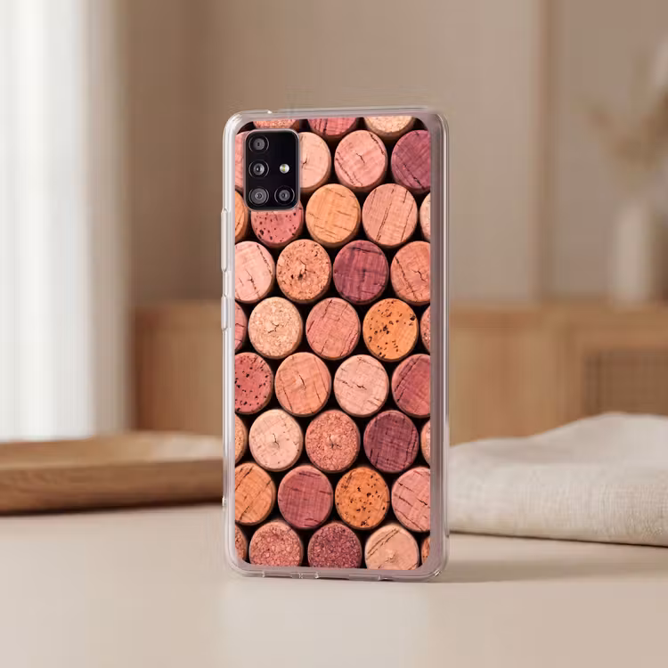 Kurk - Patroon - Abstract - Modern - Rood Telefoonhoesje Samsung Galaxy A51 5G klein -sfeer2