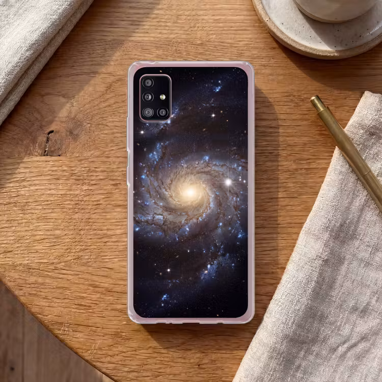 Kosmos - Sterrenstelsel - Donker Telefoonhoesje Samsung Galaxy A51 5G klein -sfeer1