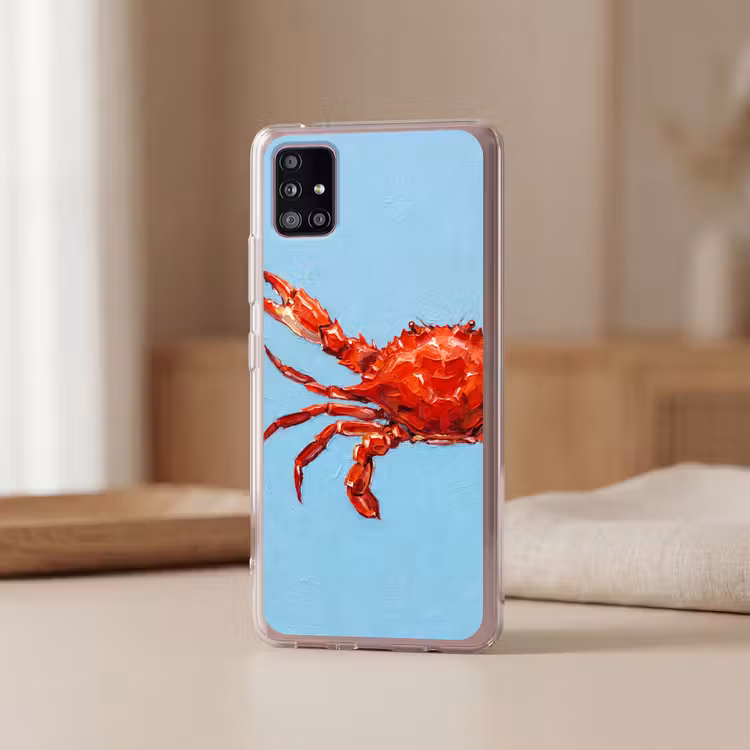 Krab - Zee - Dieren - Abstract - Rood Telefoonhoesje Samsung Galaxy A51 5G klein -sfeer2