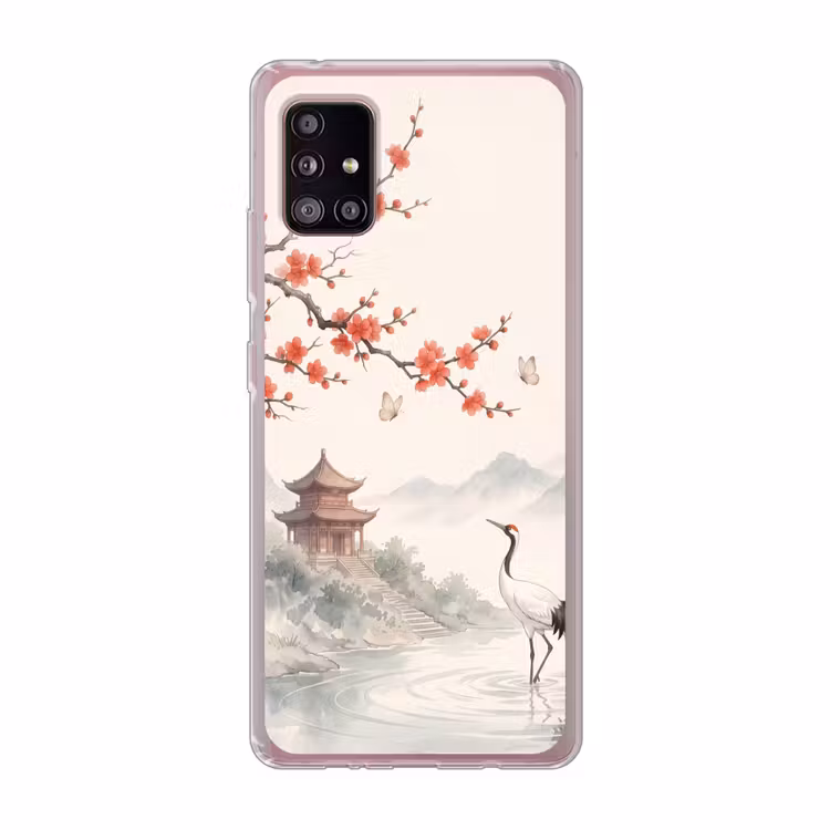 Kraanvogel - Azië - Klassiek Telefoonhoesje Samsung Galaxy A51 5G klein -3d