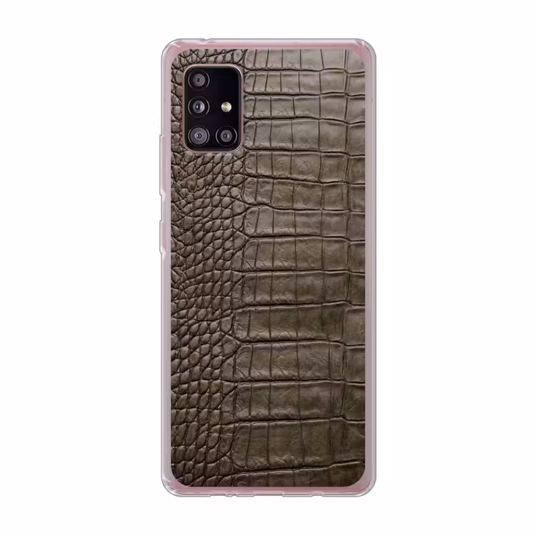 Krokodillenleer - Structuur - Groen Telefoonhoesje Samsung Galaxy A51 5G klein -3d