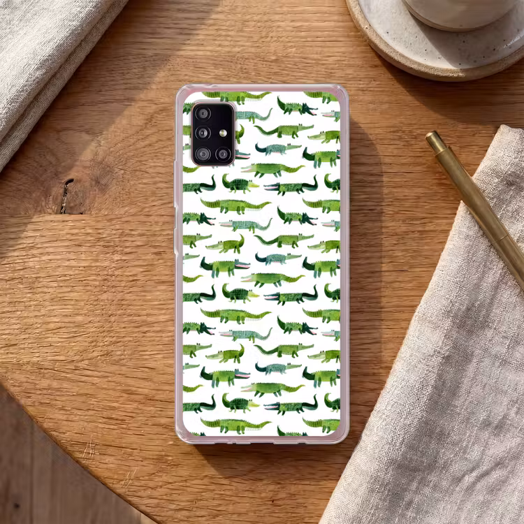 krokodillen - Speels - Groen Telefoonhoesje Samsung Galaxy A51 5G klein 373 -sfeer1