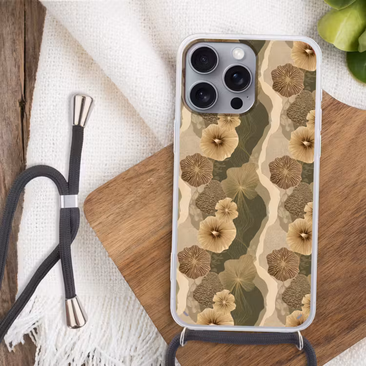 Abstract - Modern - Groen Hoesje iPhone 16 Pro Max met koord klein 804 -sfeer4