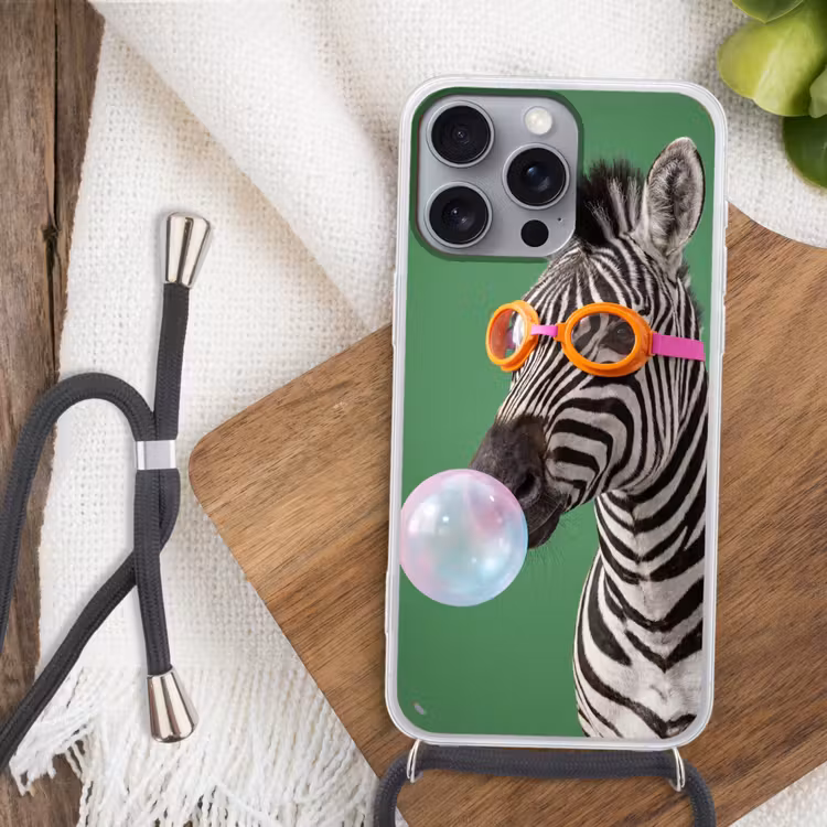 Dier - Bril - Bel - Modern - Groen Hoesje iPhone 16 Pro Max met koord klein -sfeer4