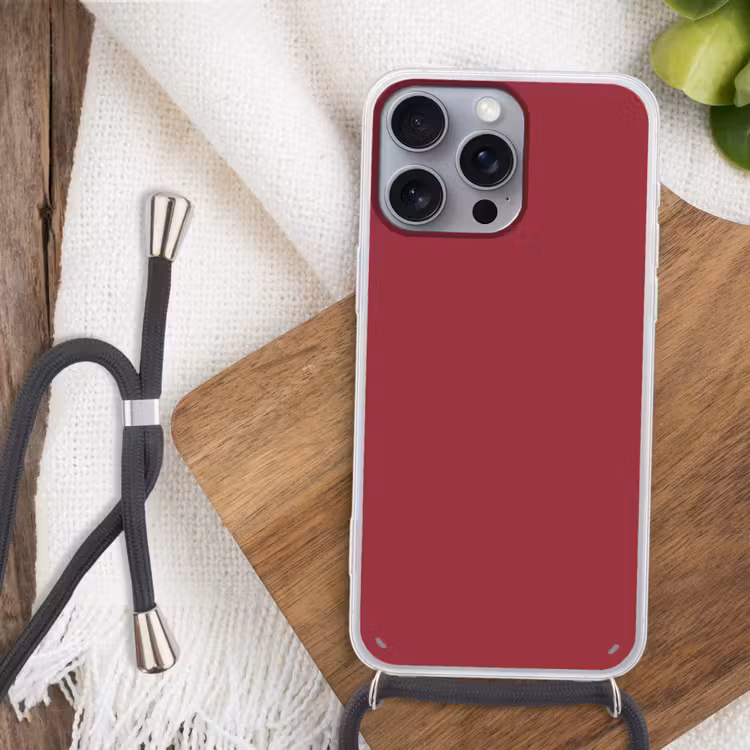 Antique - Ruby - Rood Hoesje iPhone 16 Pro Max met koord klein 804 -sfeer4