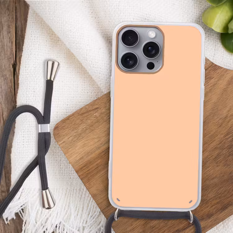 Apricot - Blush - Nude Hoesje iPhone 16 Pro Max met koord klein 804 -sfeer4