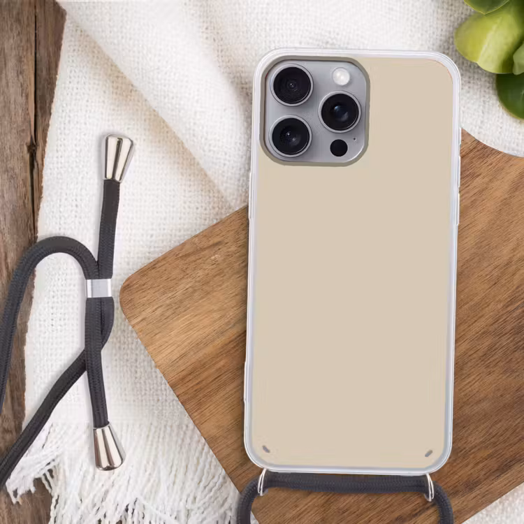Baked - Biscuit - Nude Hoesje iPhone 16 Pro Max met koord klein 804 -sfeer4