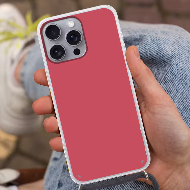 Bold - Berry - Rood Hoesje iPhone 16 Pro Max met koord klein 804 -sfeer3