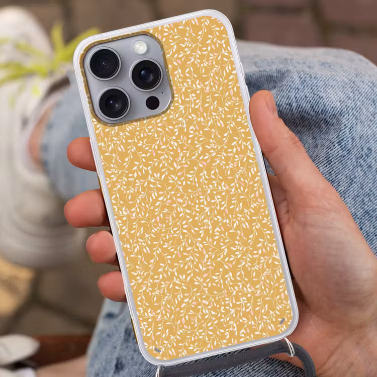 Takjes - Patroon - Oker Hoesje iPhone 16 Pro Max met koord klein 804 -sfeer3