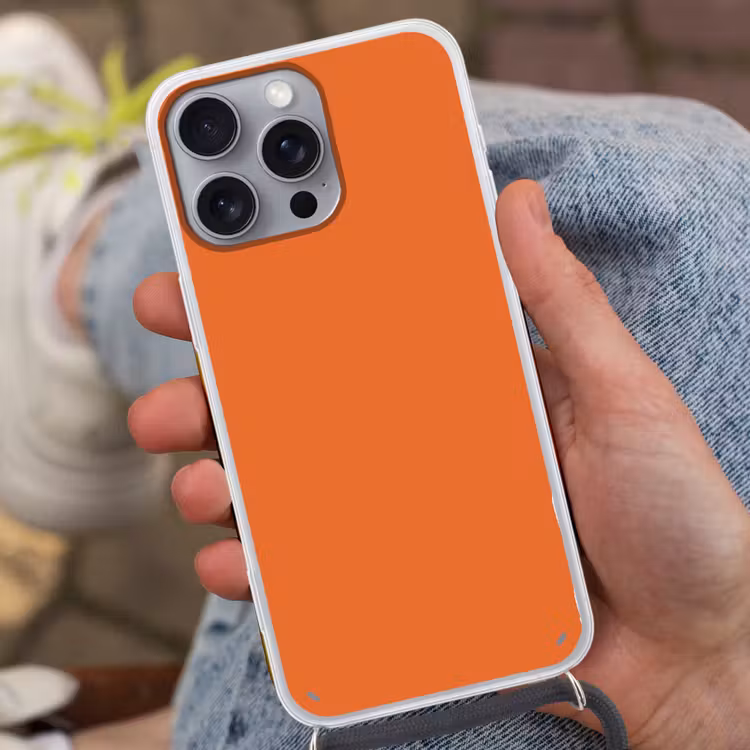 Burnt - Sienna - Oranje Hoesje iPhone 16 Pro Max met koord klein 804 -sfeer3