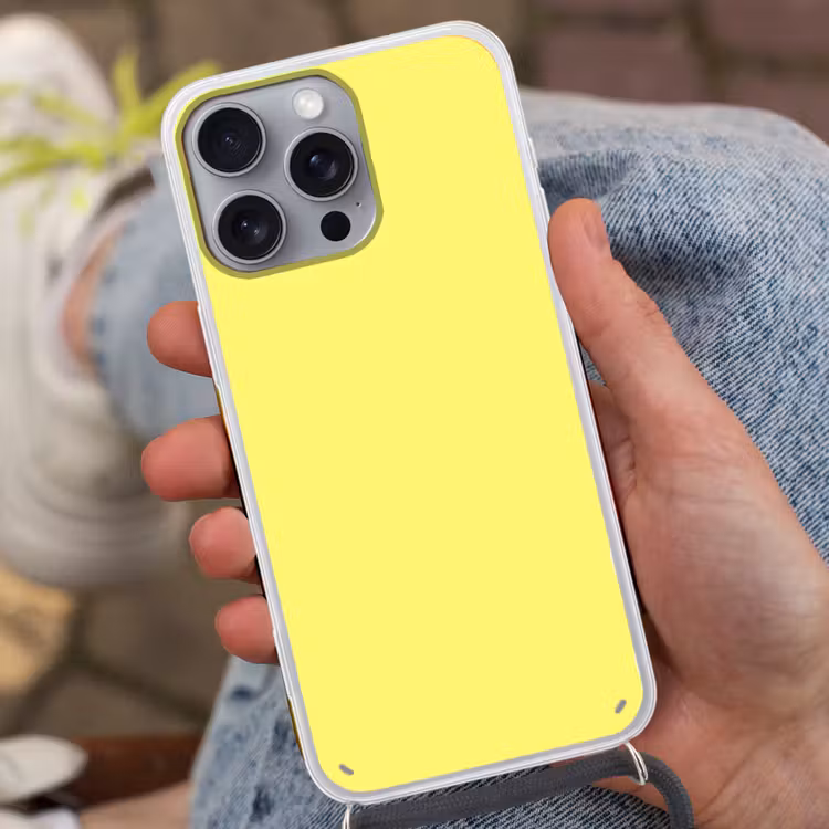 Buttery - Beige - Geel Hoesje iPhone 16 Pro Max met koord klein 804 -sfeer3