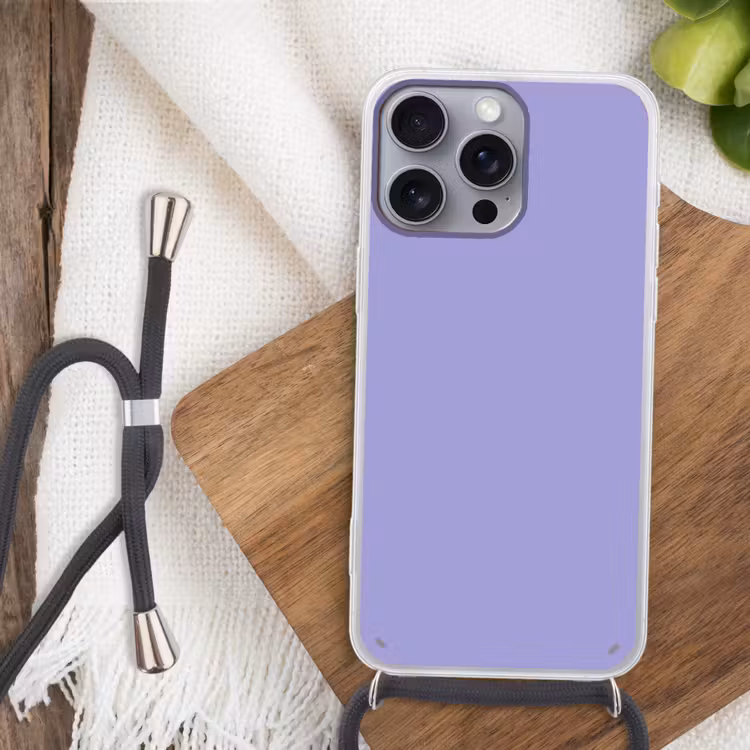 Ceil - Paars - Lila Hoesje iPhone 16 Pro Max met koord klein 804 -sfeer4