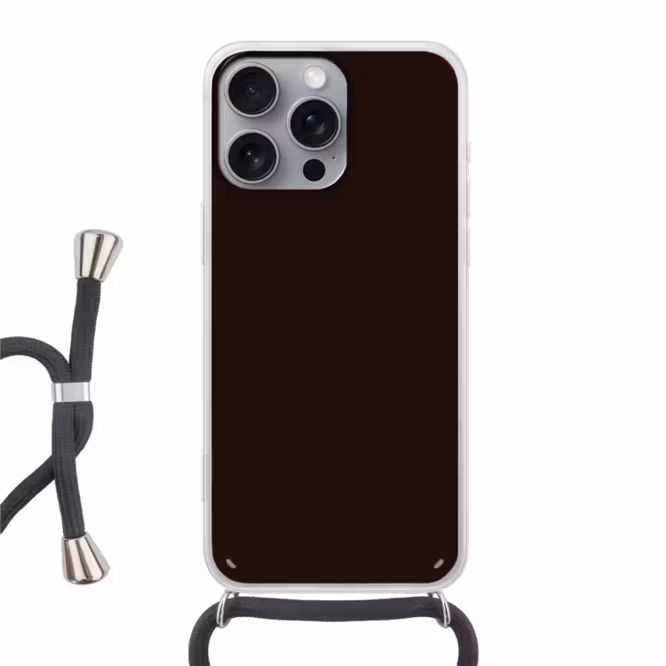 Deep - Obsidian - Bruin Hoesje iPhone 16 Pro Max met koord klein 804 -3d