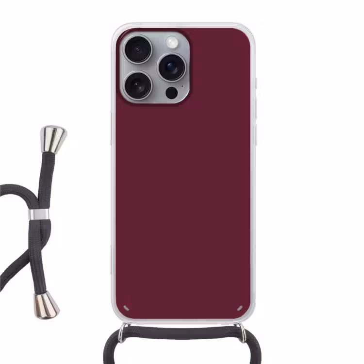 Deep - Plum - Paars Hoesje iPhone 16 Pro Max met koord klein 804 -3d