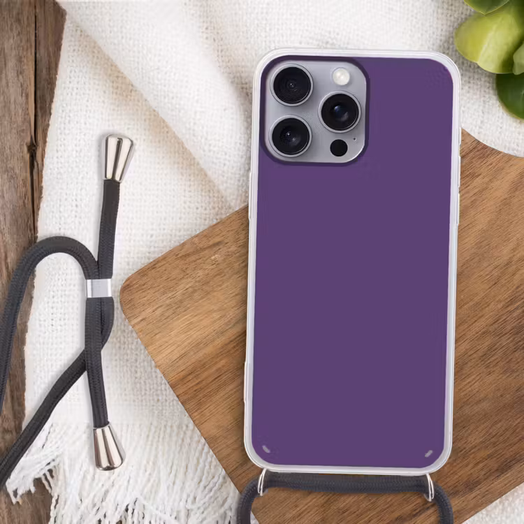 Deep - Plum - Paars Hoesje iPhone 16 Pro Max met koord klein 804 -sfeer4