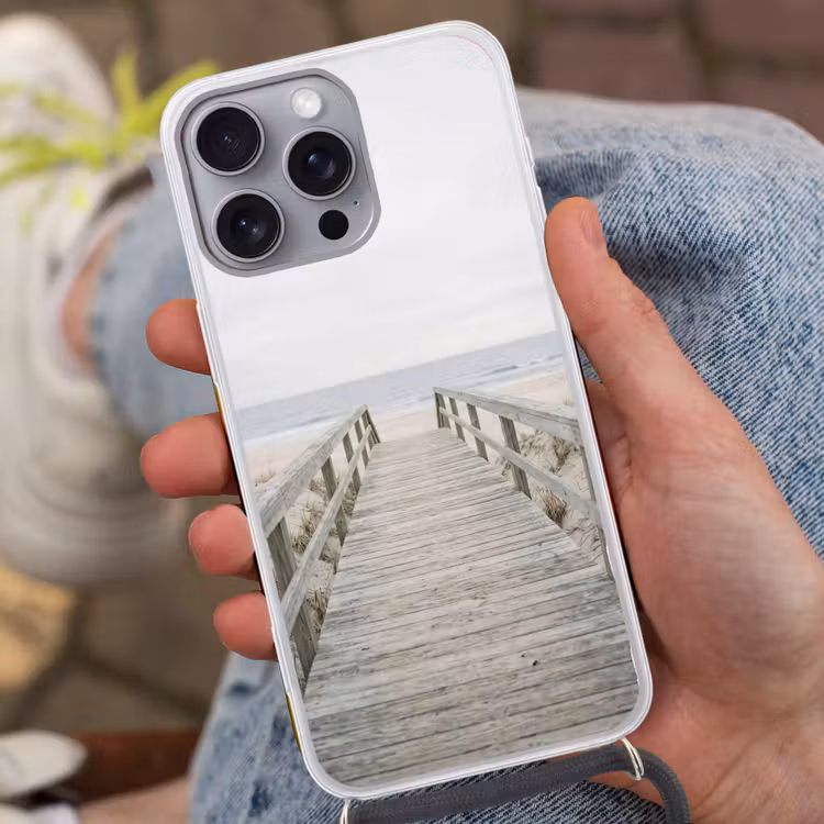 Duinen - Vlonder - Oceaan Hoesje iPhone 16 Pro Max met koord klein -sfeer3
