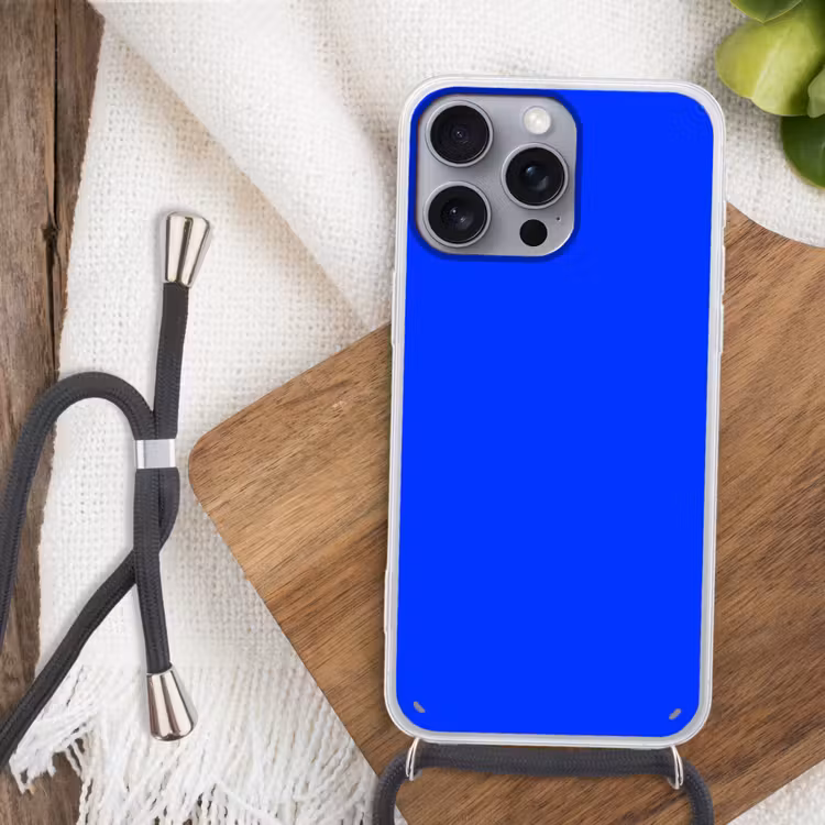 Electric - Blue - Blauw Hoesje iPhone 16 Pro Max met koord klein 804 -sfeer4