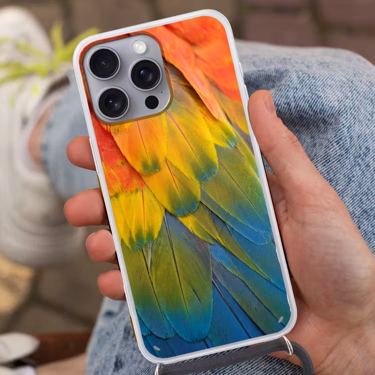Veren - Ara - Kleurrijk Hoesje iPhone 16 Pro Max met koord klein -sfeer3