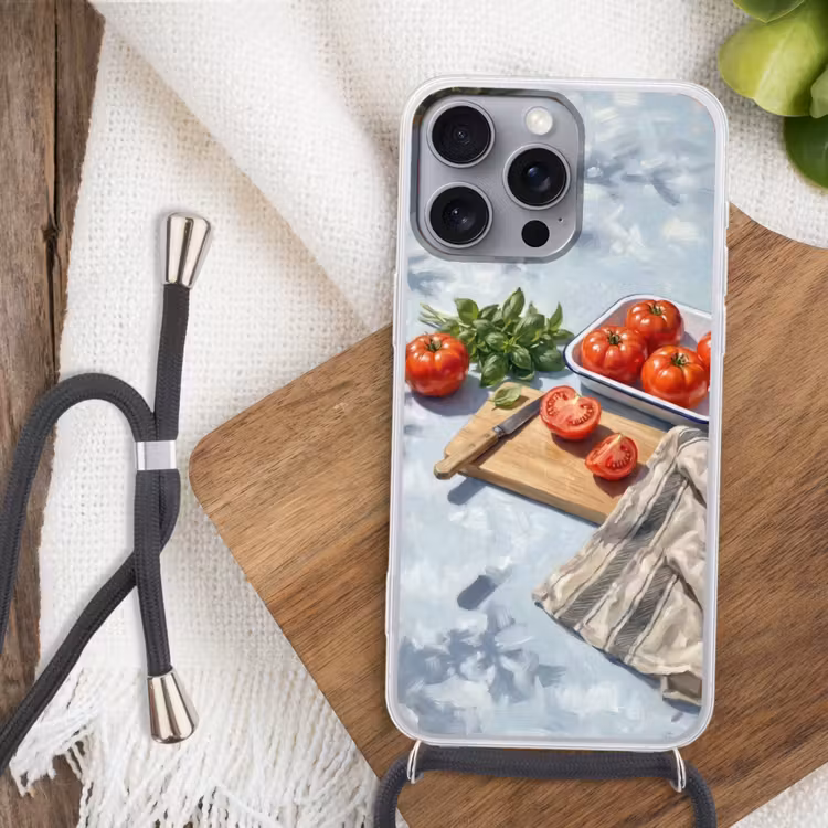 Eten - Keuken - Ingrediënten - Stillleven - Rood Hoesje iPhone 16 Pro Max met koord klein -sfeer4