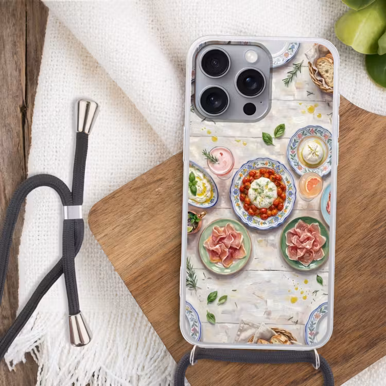 Eten - Tafel - Divers - Modern Hoesje iPhone 16 Pro Max met koord klein -sfeer4