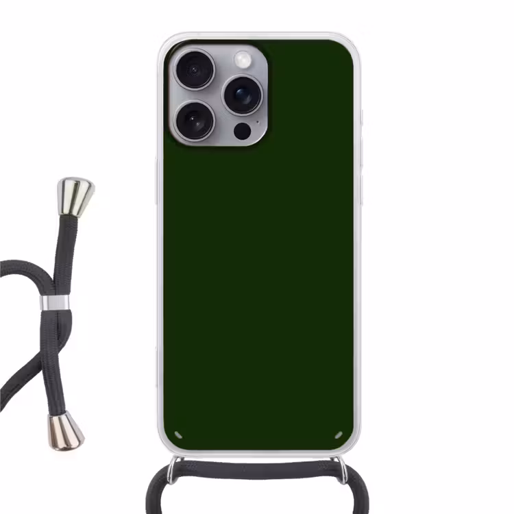 Forest - Green - Groen Hoesje iPhone 16 Pro Max met koord klein 804 -3d