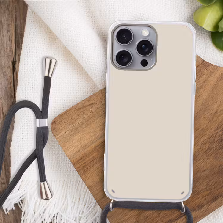 Fresh - Linen - Nude Hoesje iPhone 16 Pro Max met koord klein 804 -sfeer4