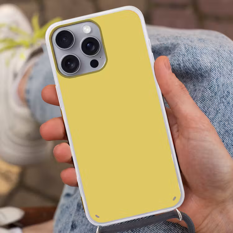 Golden - Ochre - Geel Hoesje iPhone 16 Pro Max met koord klein 804 -sfeer3