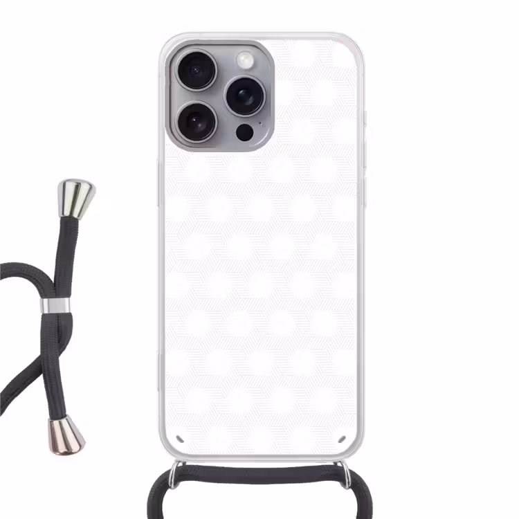 Grafisch - Patroon - Modern Hoesje iPhone 16 Pro Max met koord klein 804 -3d