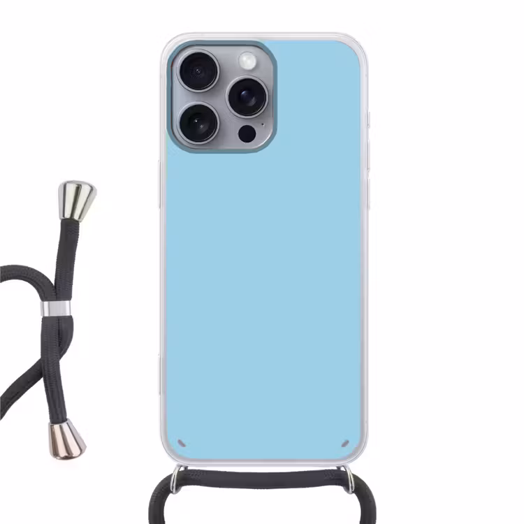 Ice - Blue - Blauw Hoesje iPhone 16 Pro Max met koord klein 804 -3d