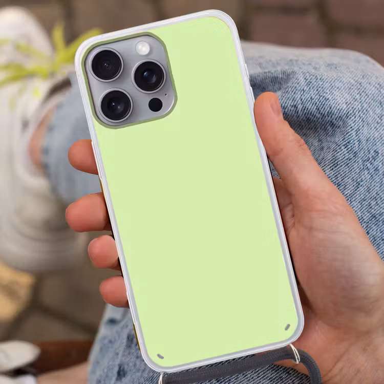 Light - Lime - Groen Hoesje iPhone 16 Pro Max met koord klein 804 -sfeer3