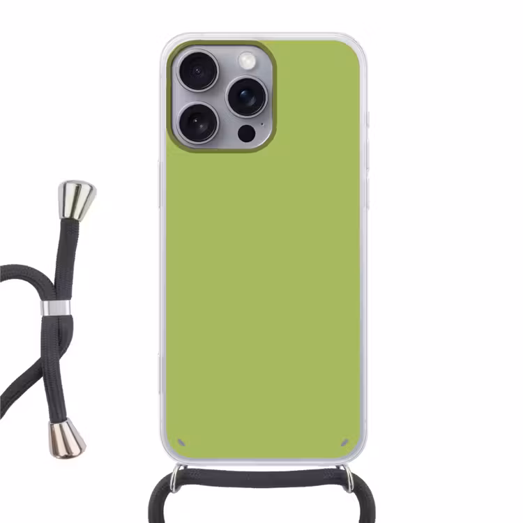 Lime - Glow - Groen Hoesje iPhone 16 Pro Max met koord klein 804 -3d