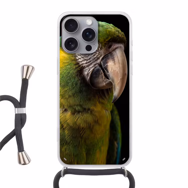 Ara - Portret - Groen Hoesje iPhone 16 Pro Max met koord klein -3d